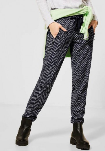 STREET ONE SHOP PANTALONE COULISSE IN CINTURA FANT. SPINA PESCE
